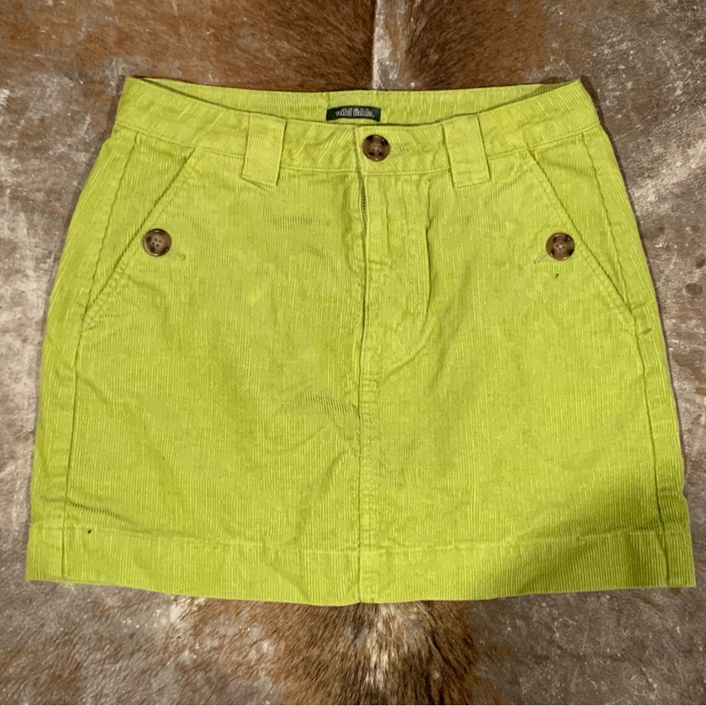 Free People Green Mini Cargo Skirt